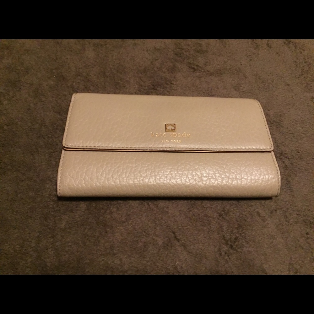 Kate Spade grey tan beige wallet - Picture 4 of 8